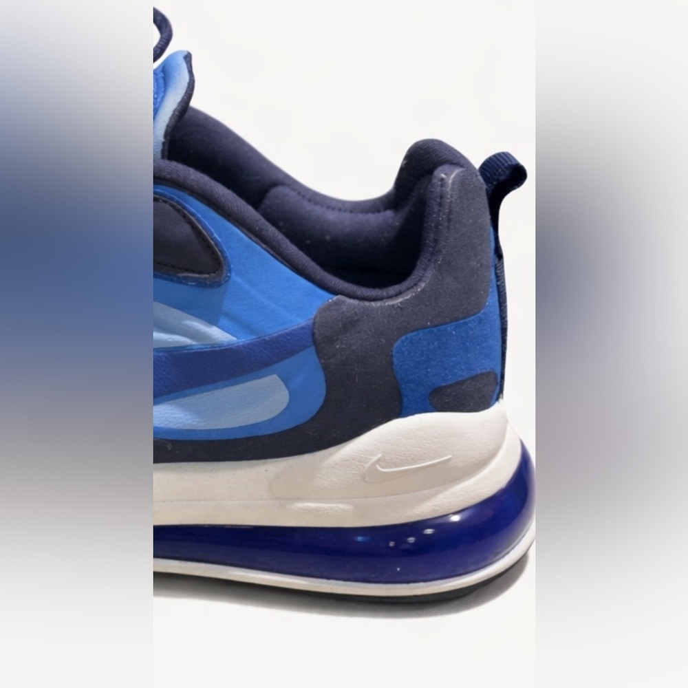 NWOT-Nike Air Max 270 React Blue Men’s 13 Athletic Sneakers - Picture 9 of 12